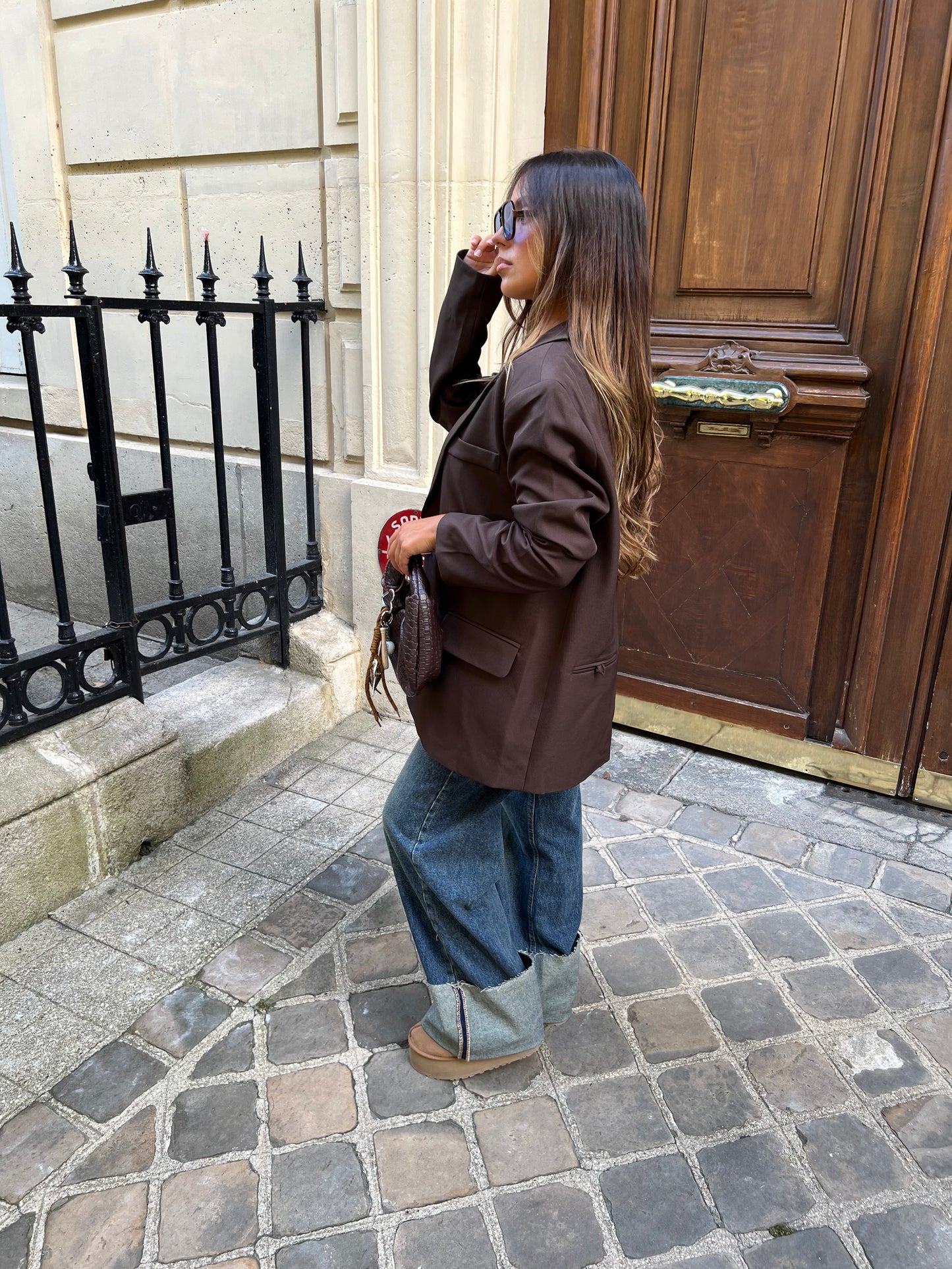 Blazer oversize marron