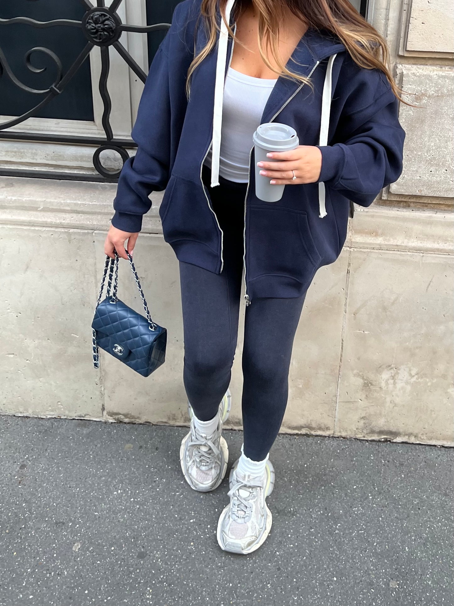 Sweat zippé oversize