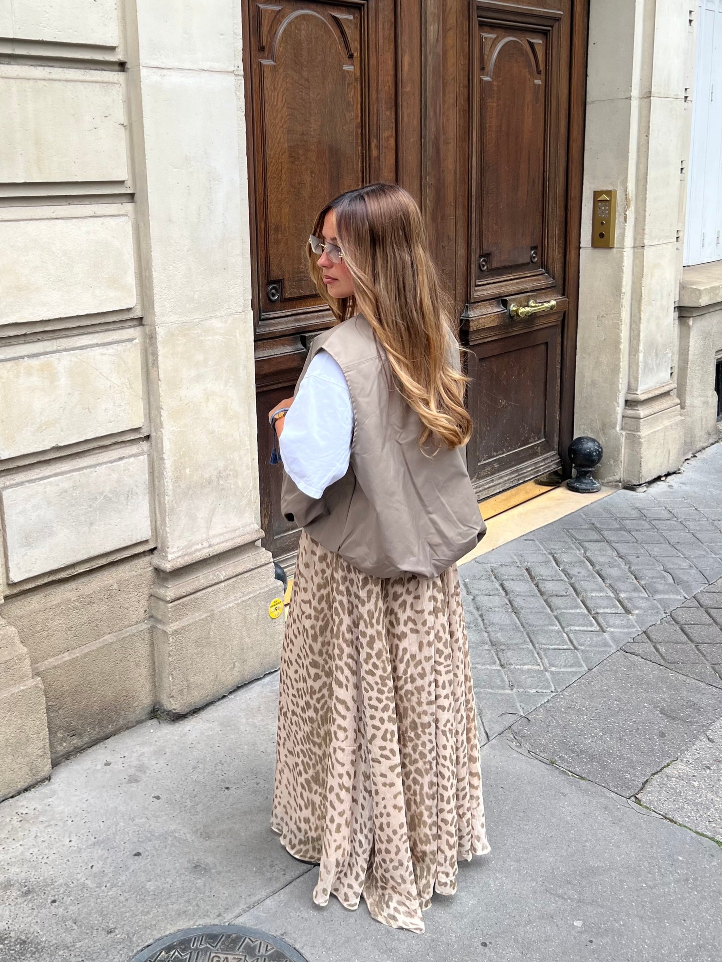 Sleeveless safari jacket