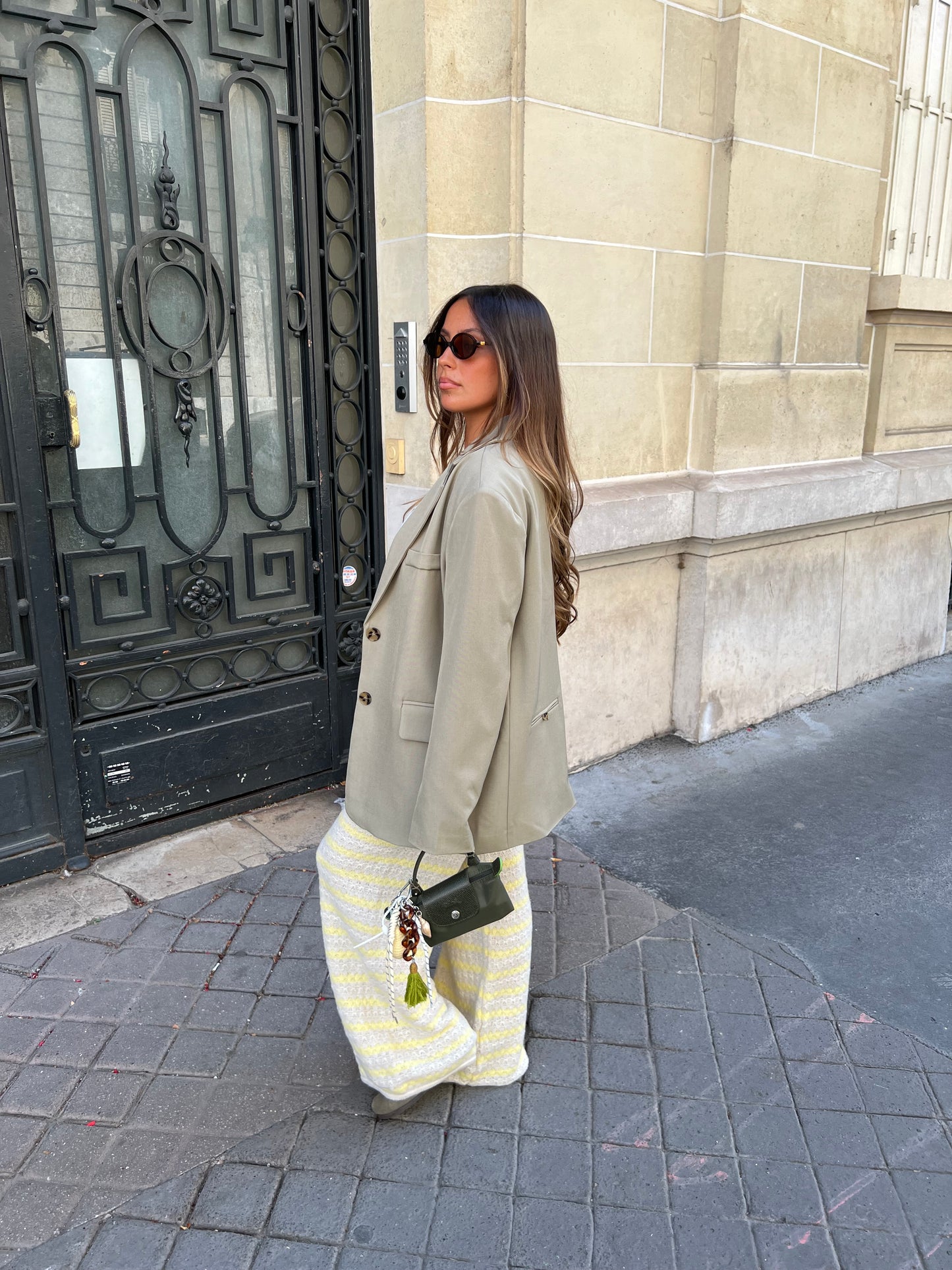 Blazer oversize tilleul