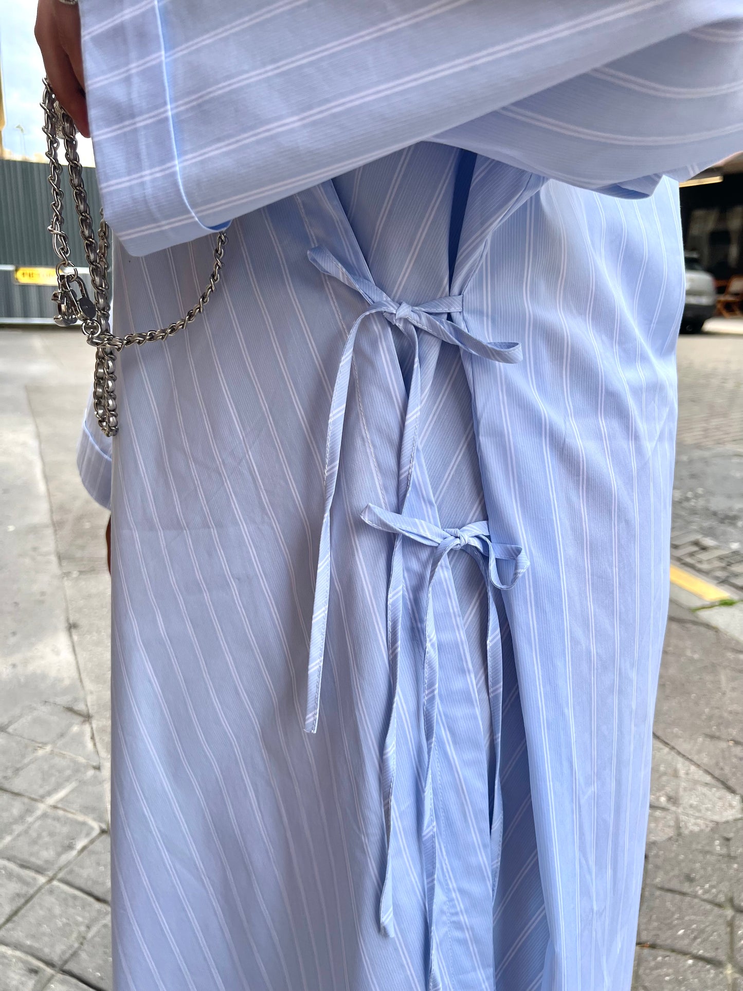 Robe kimono rayures