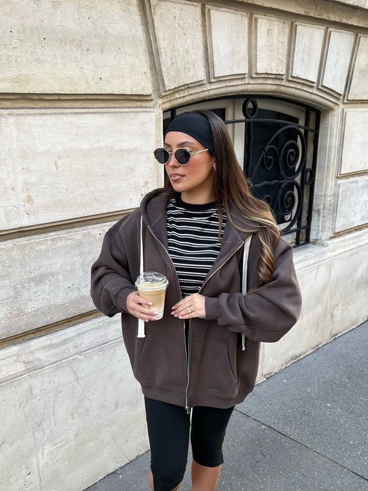 Sweat zippé oversize