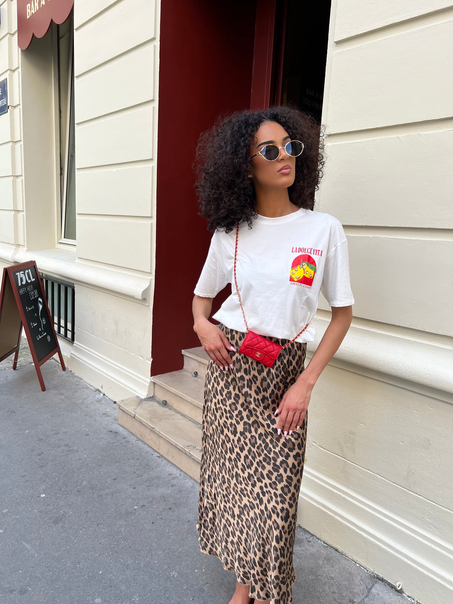 Jupe longue léopard