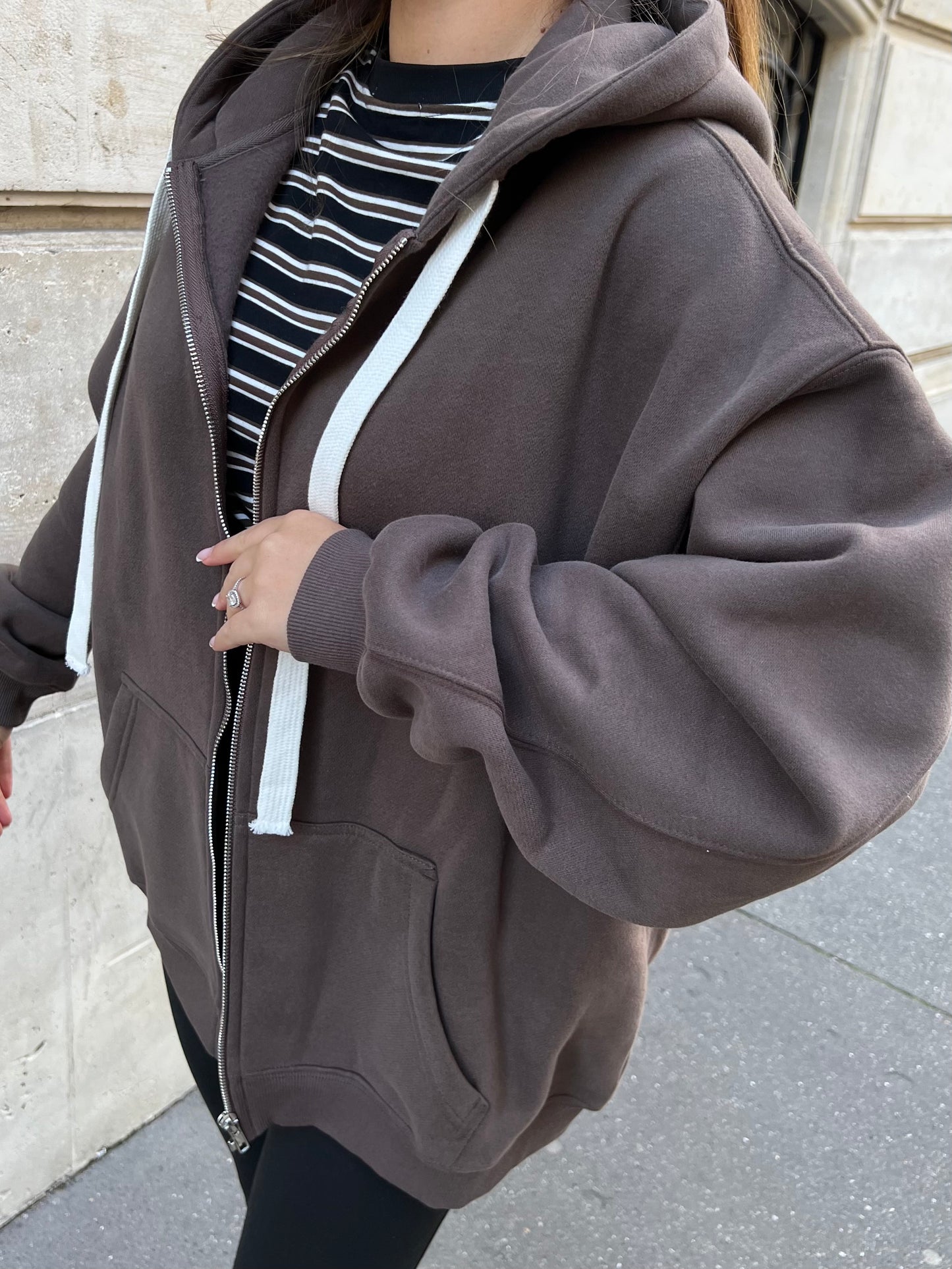 Sweat zippé oversize