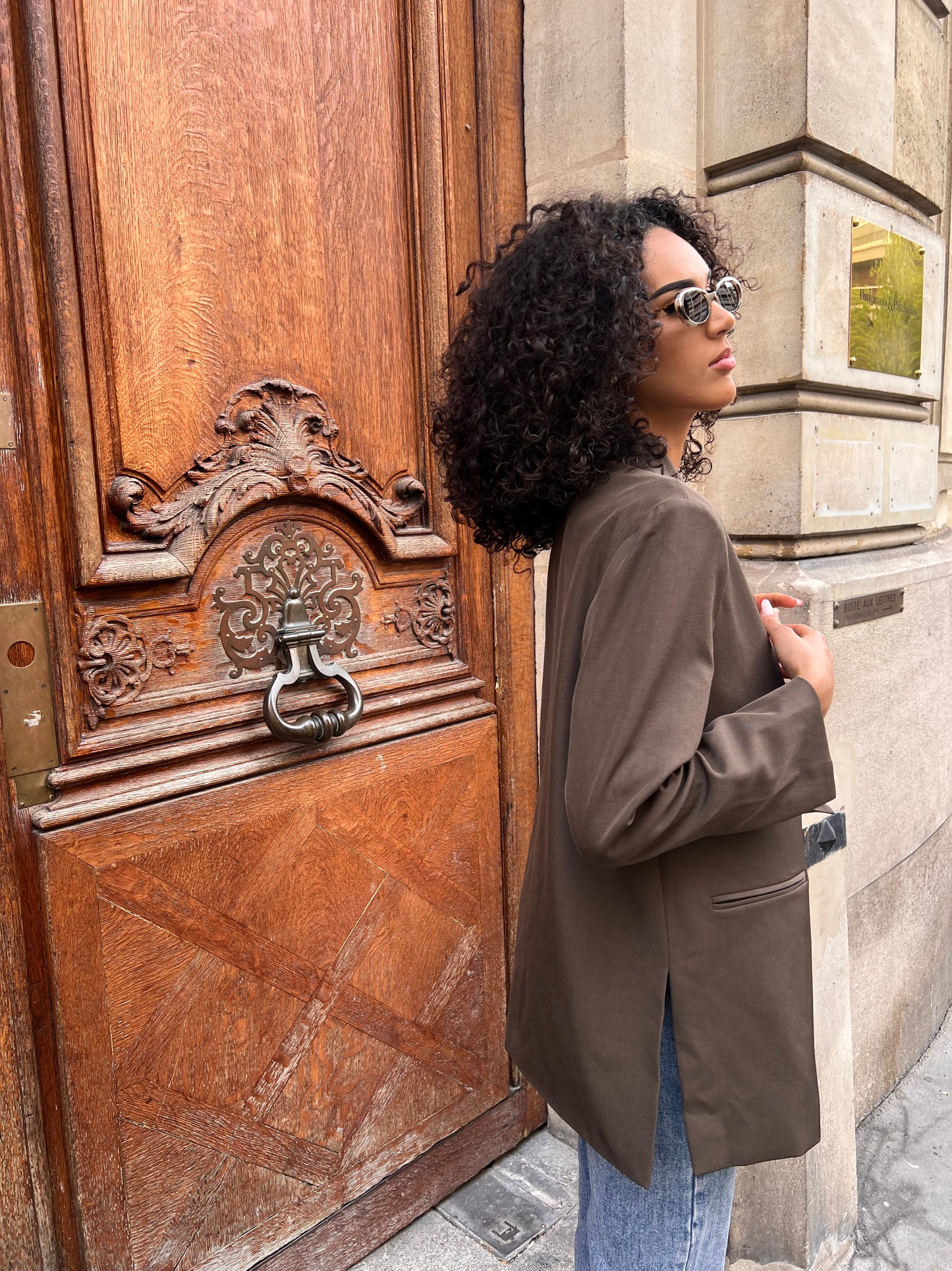 Blazer croisé chocolat