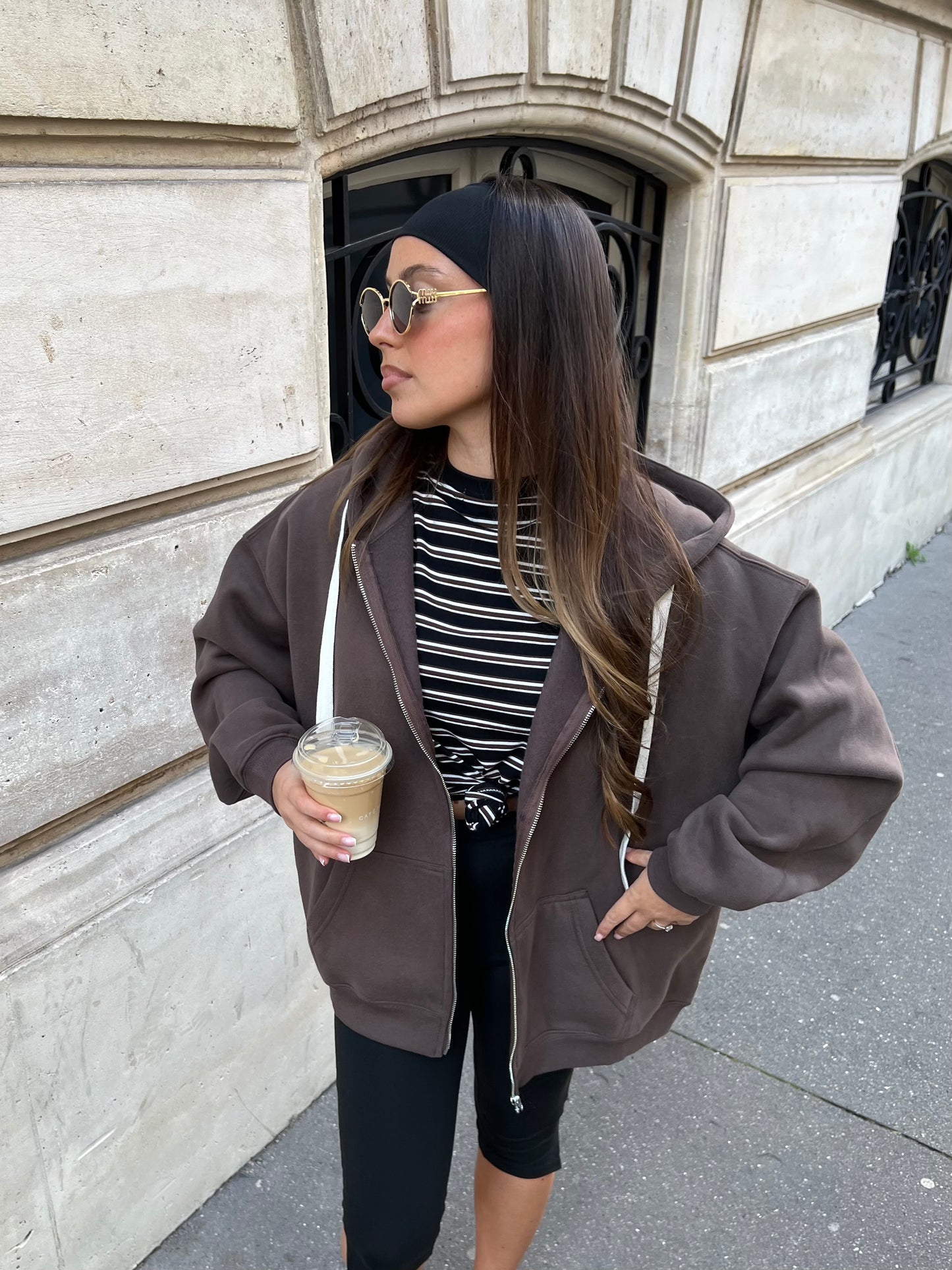 Sweat zippé oversize