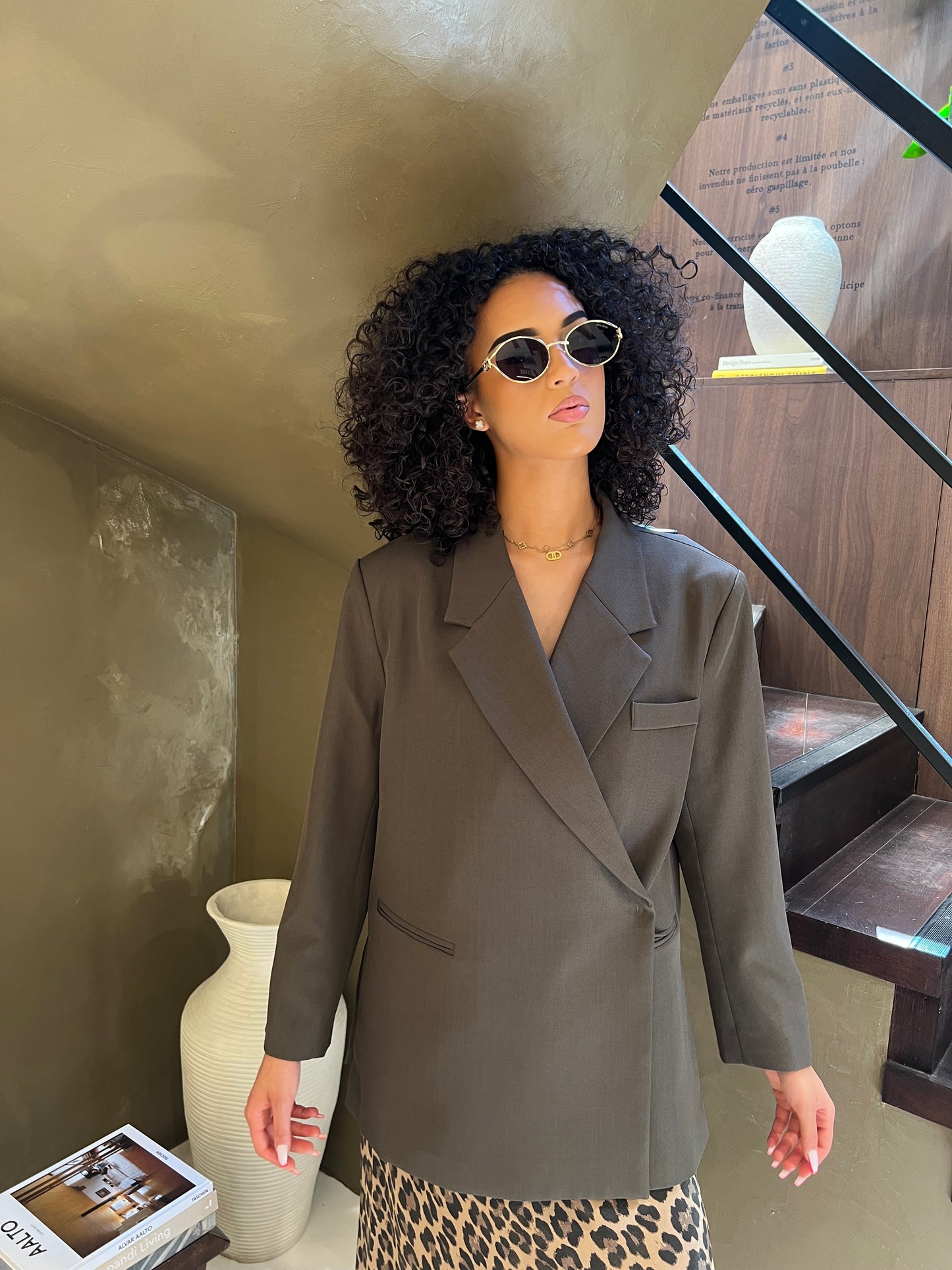 Blazer croisé chocolat