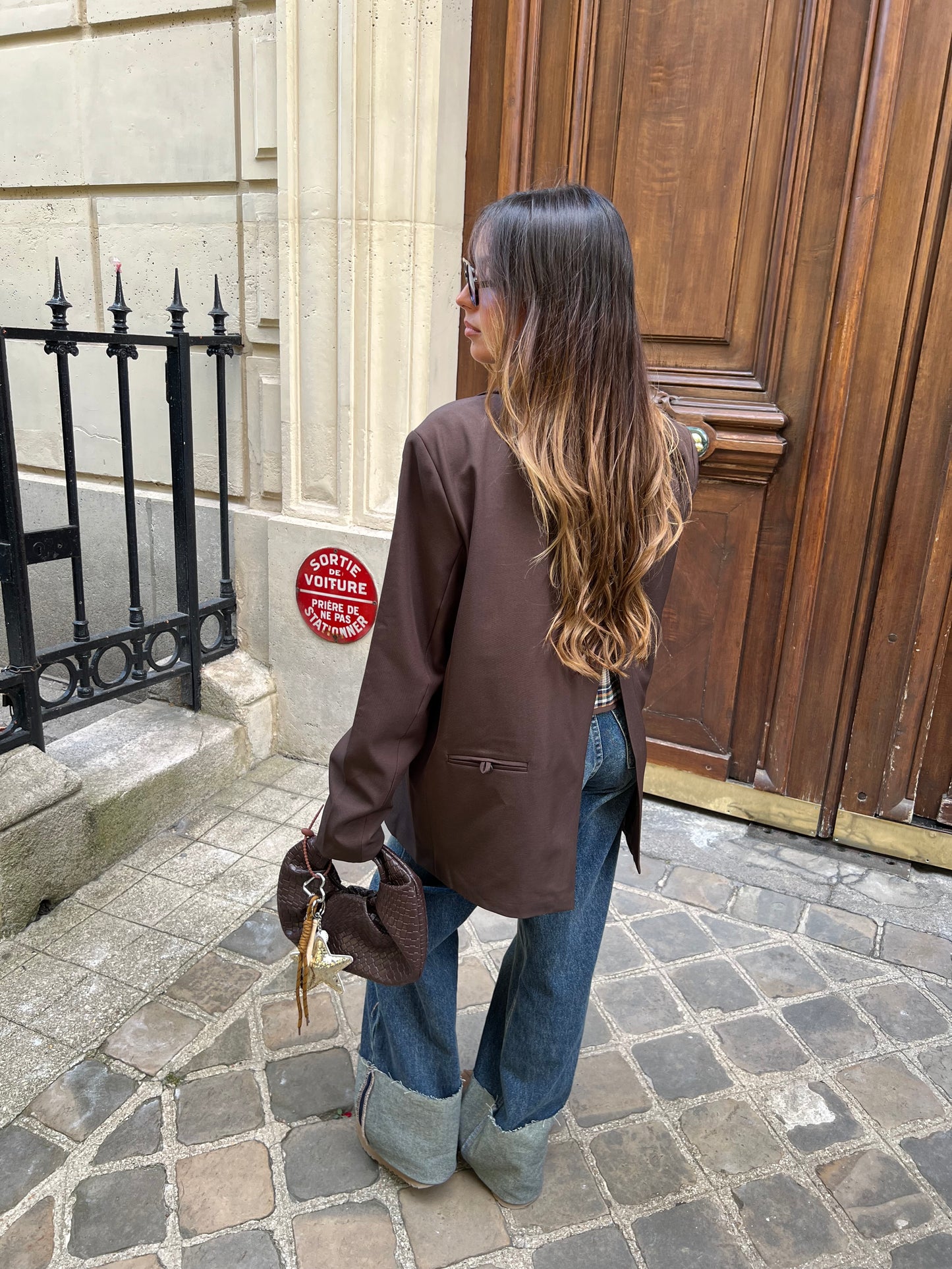 Blazer oversize marron