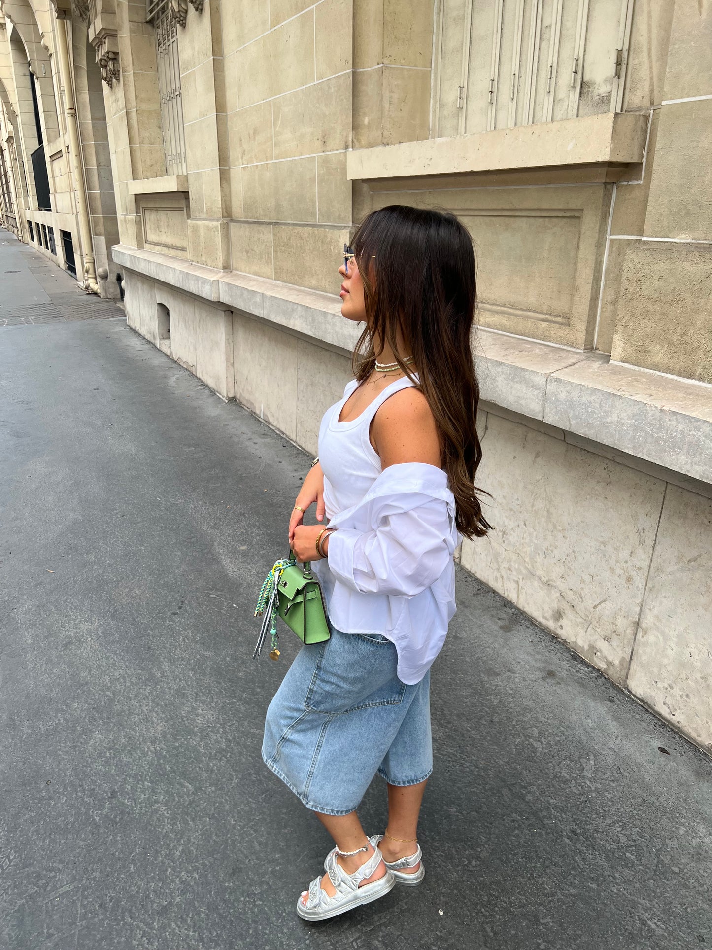 Bermuda oversize jean