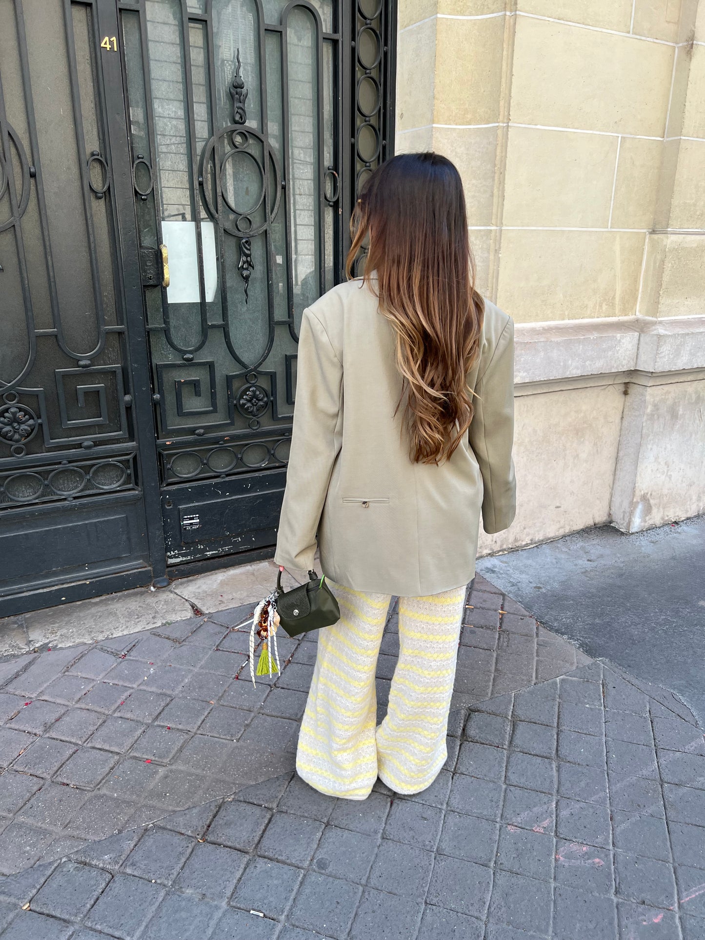 Blazer oversize tilleul