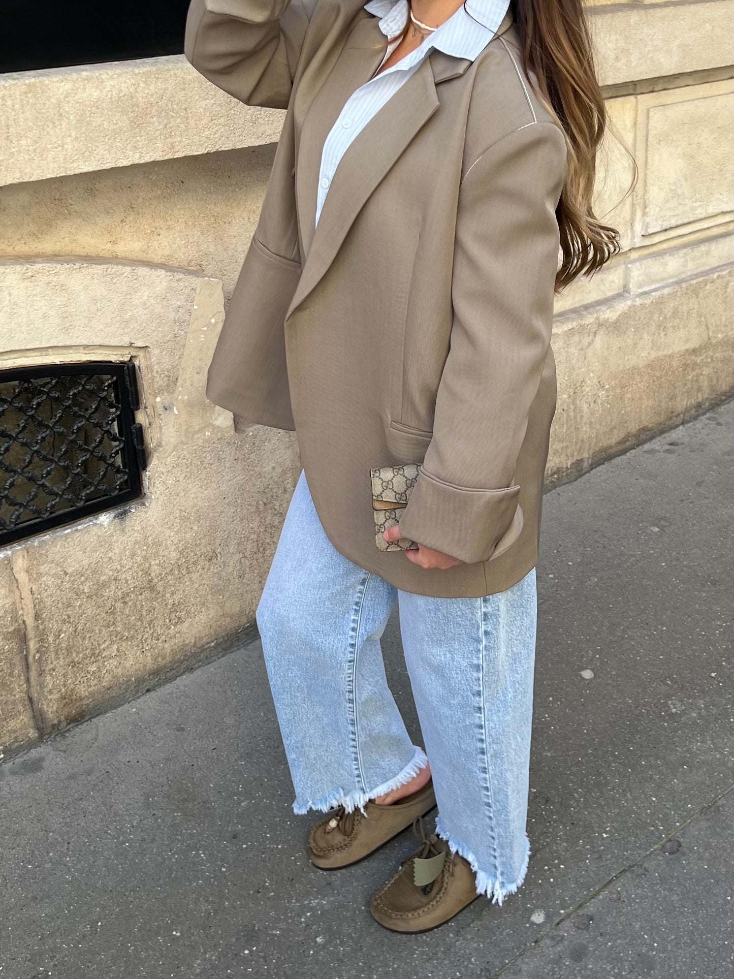 Jean court clair