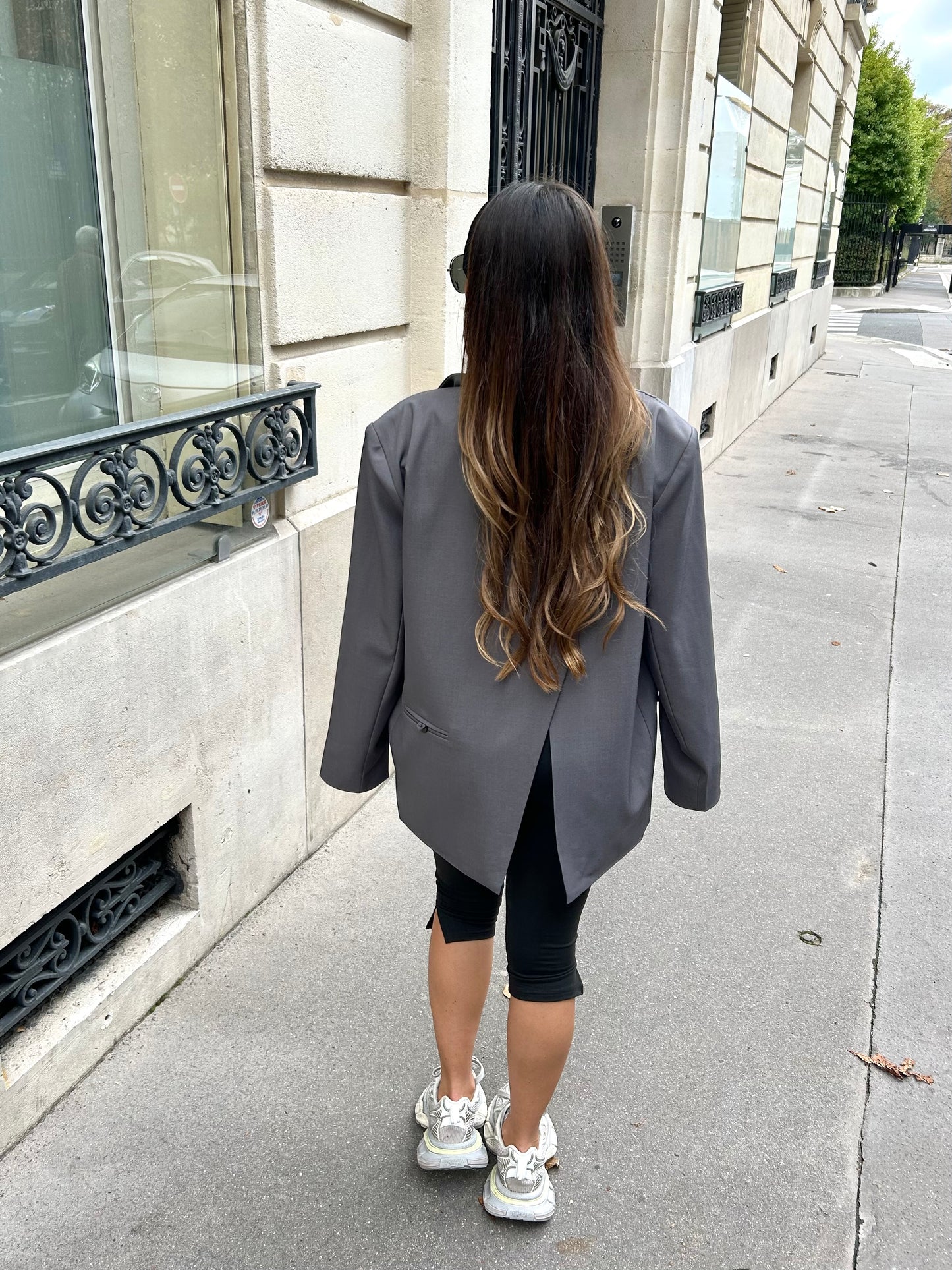 Blazer oversize gris