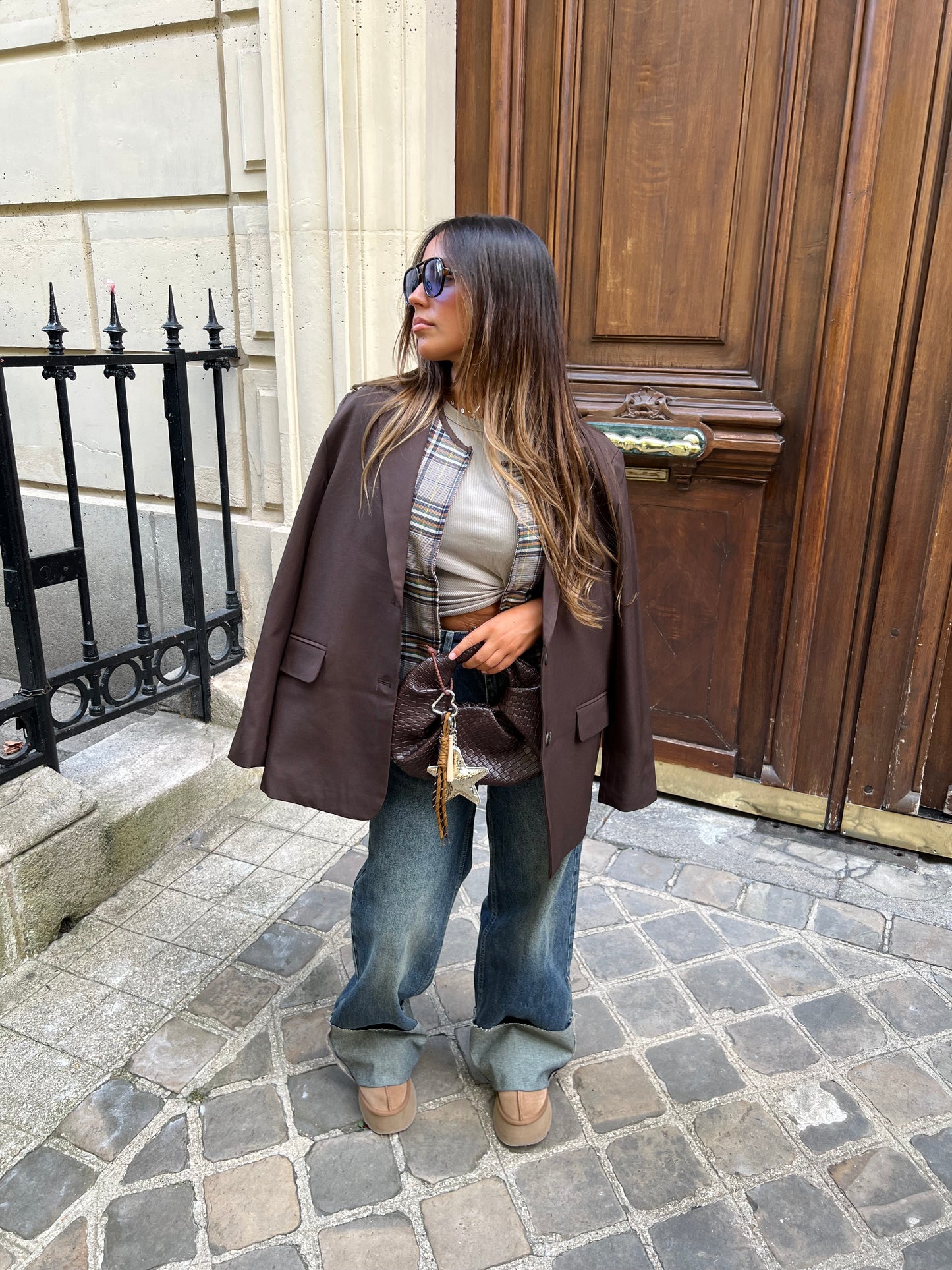 Blazer oversize marron