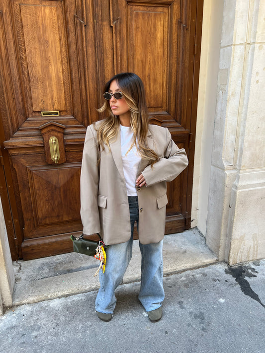 Blazer oversize dos croisé
