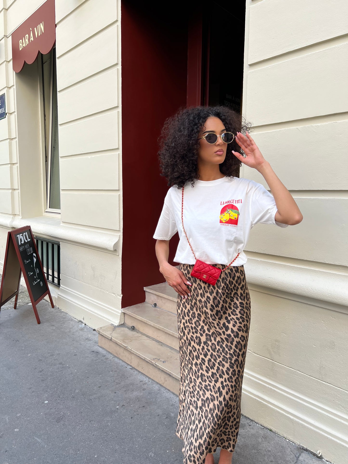 Jupe longue léopard