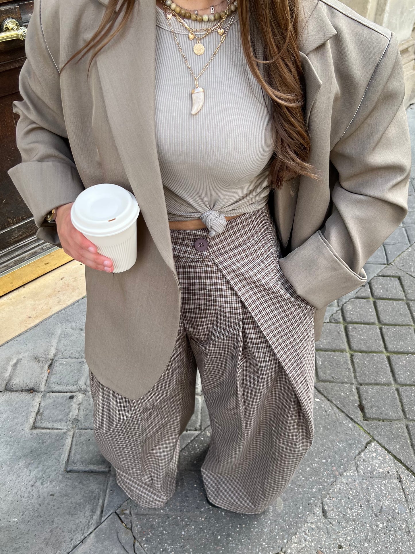Pantalon à carreaux