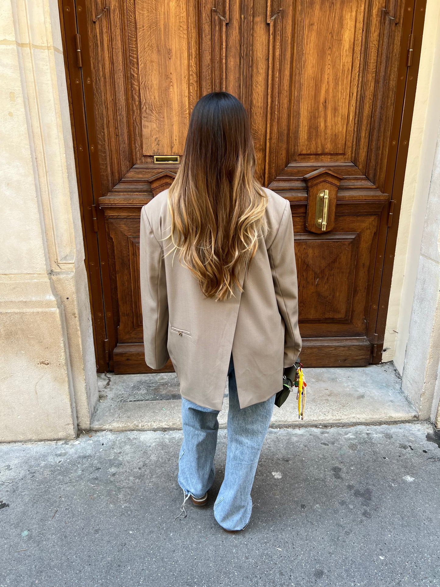 Blazer oversize dos croisé