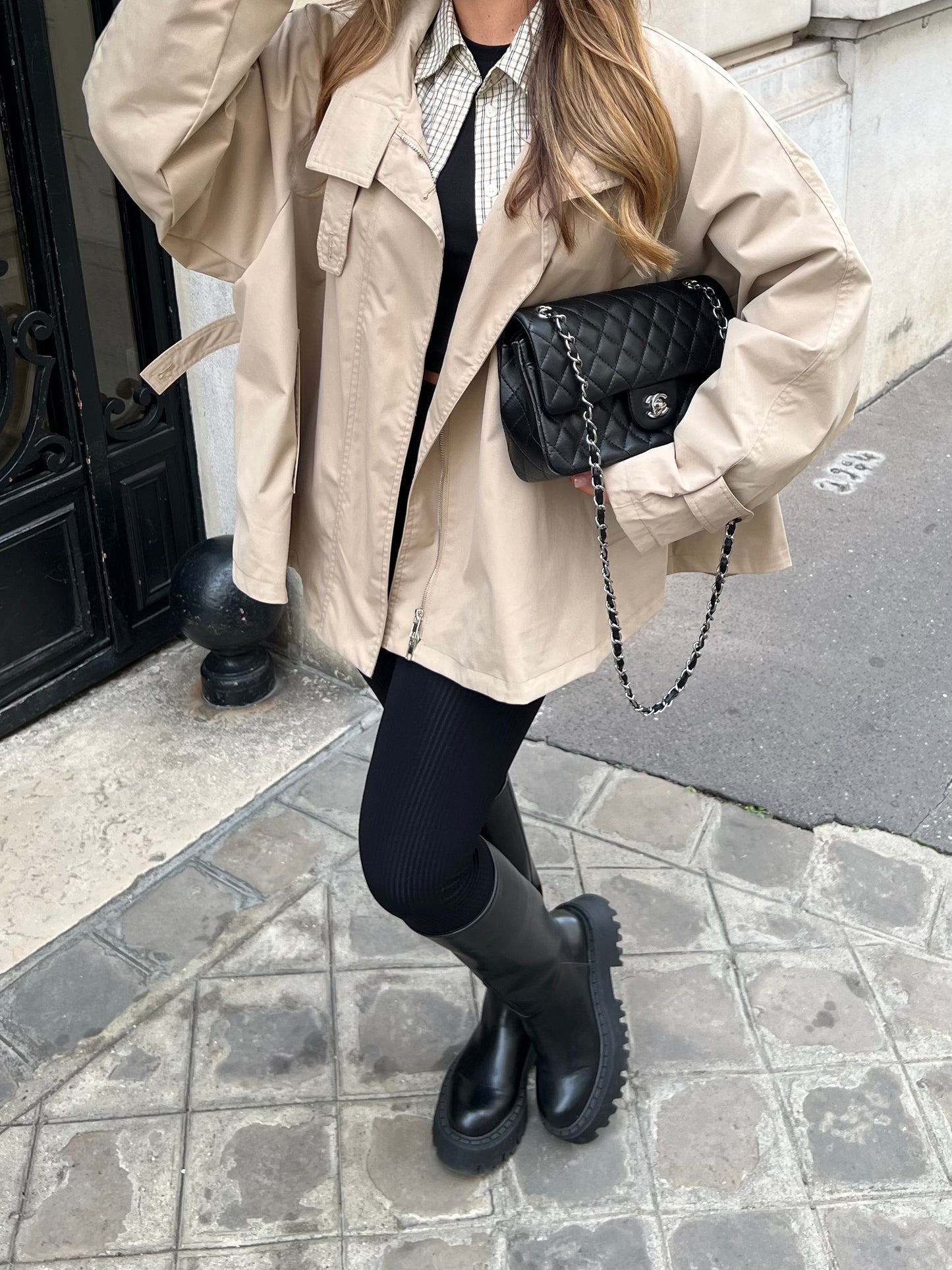 Mini trench beige