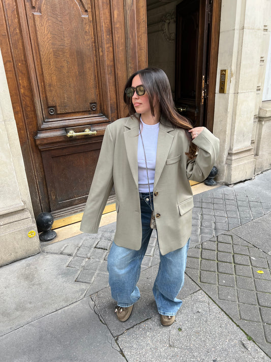 Blazer oversize tilleul