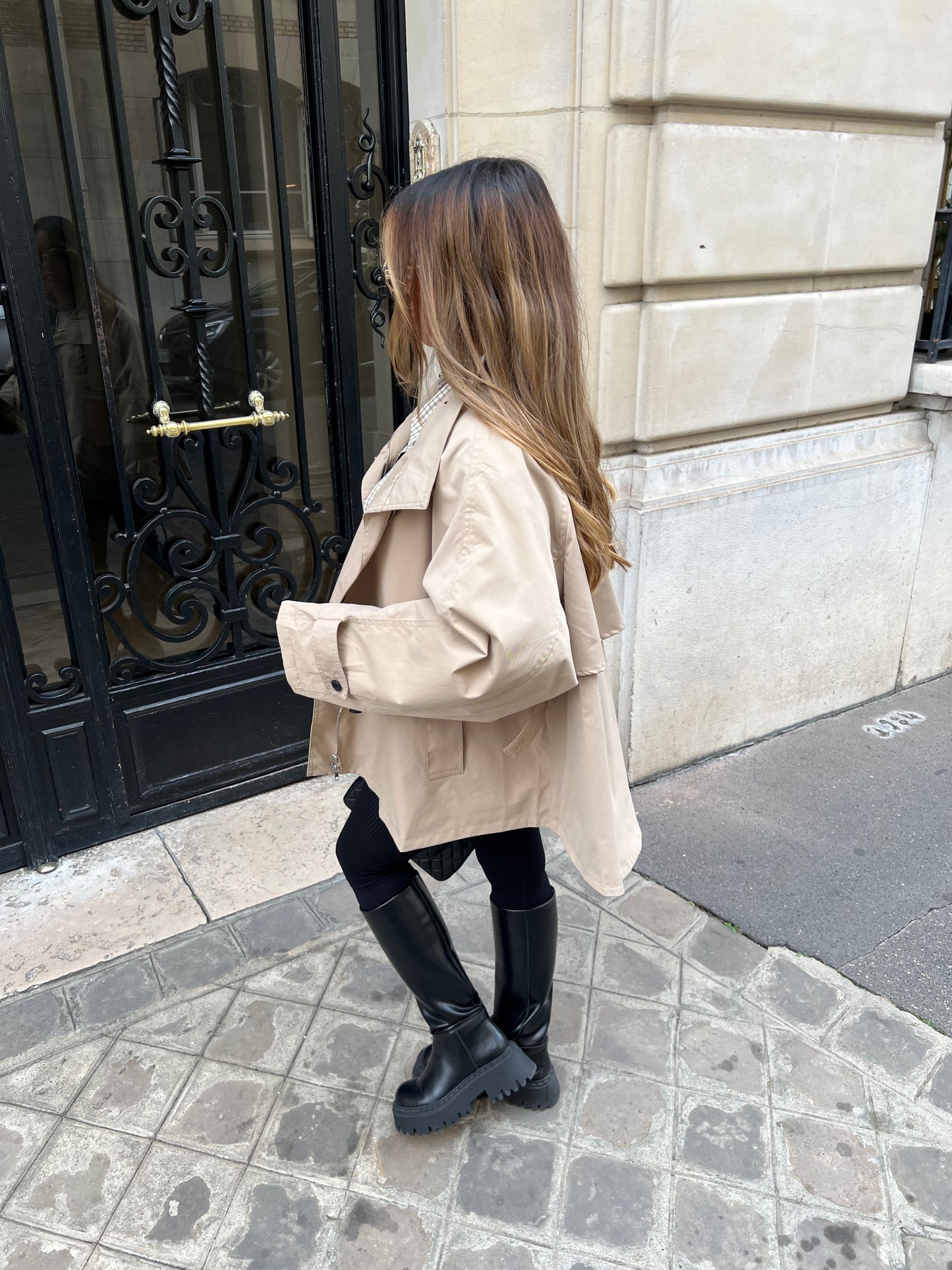 Mini trench beige