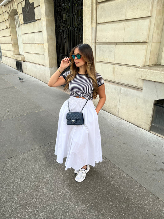 Jupe évasée blanche