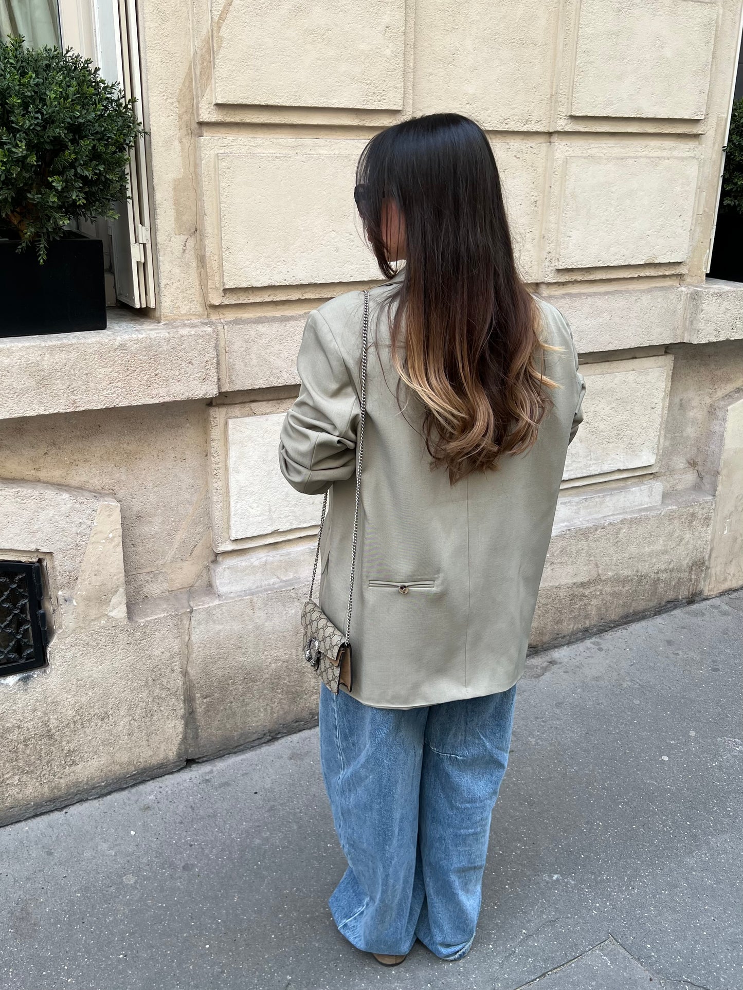 Blazer oversize tilleul