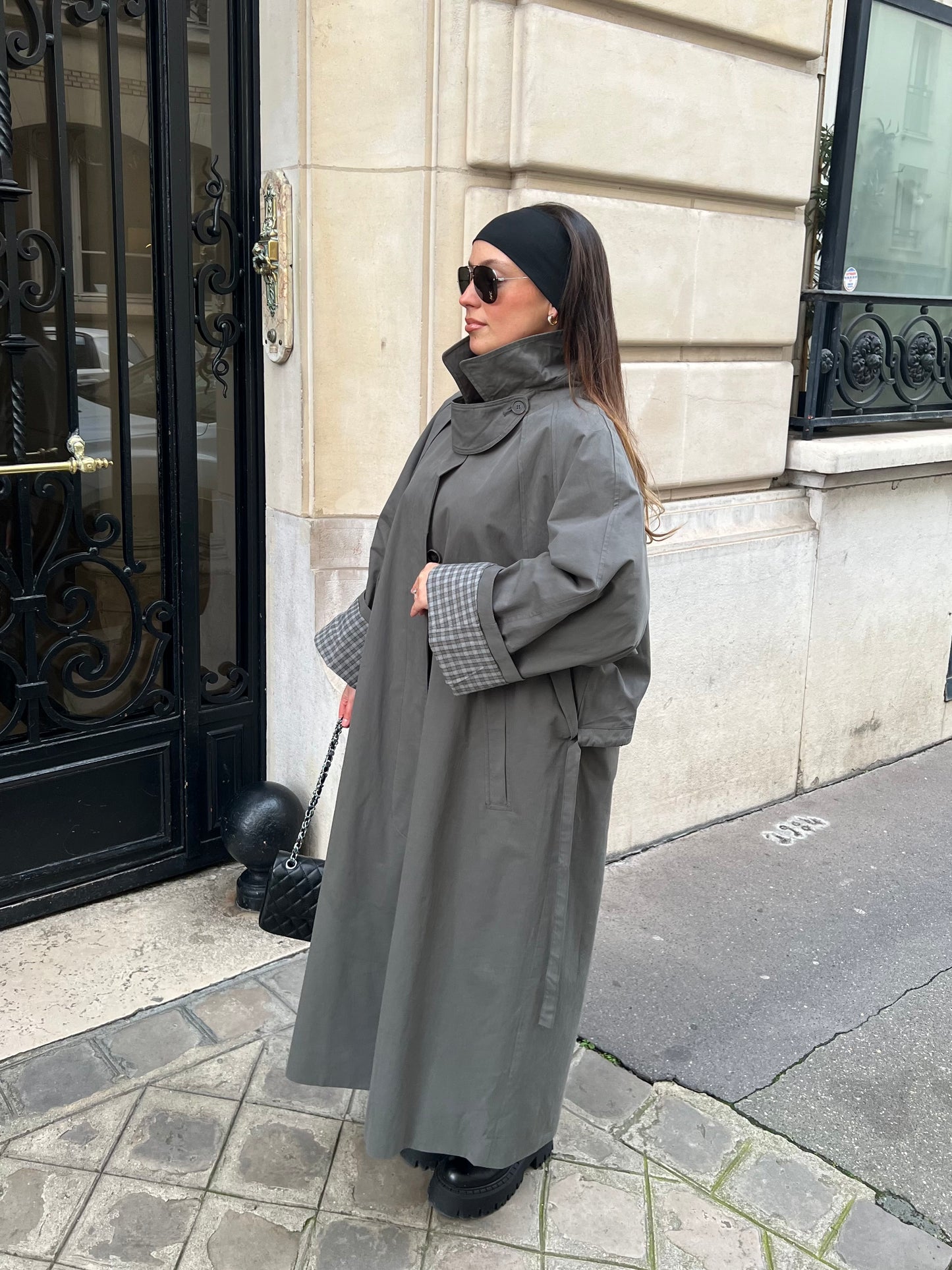 Veste oversize grise