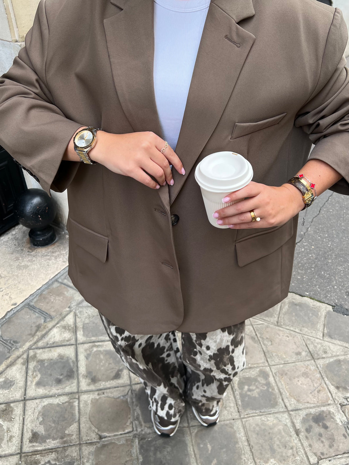 Blazer oversize taupe