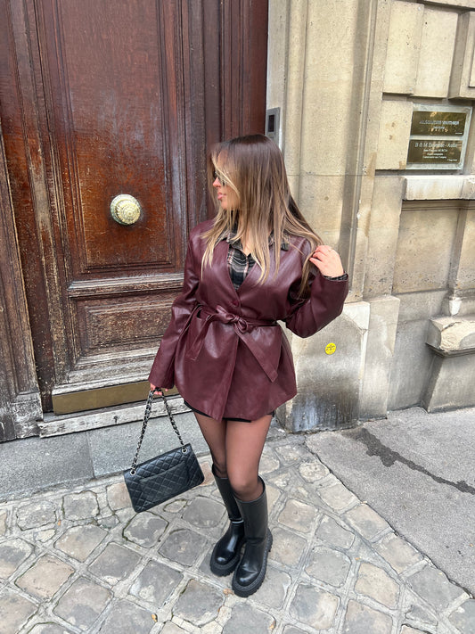 Veste simili burgundy