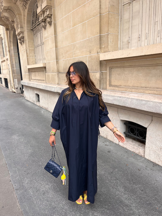 Robe longue marine
