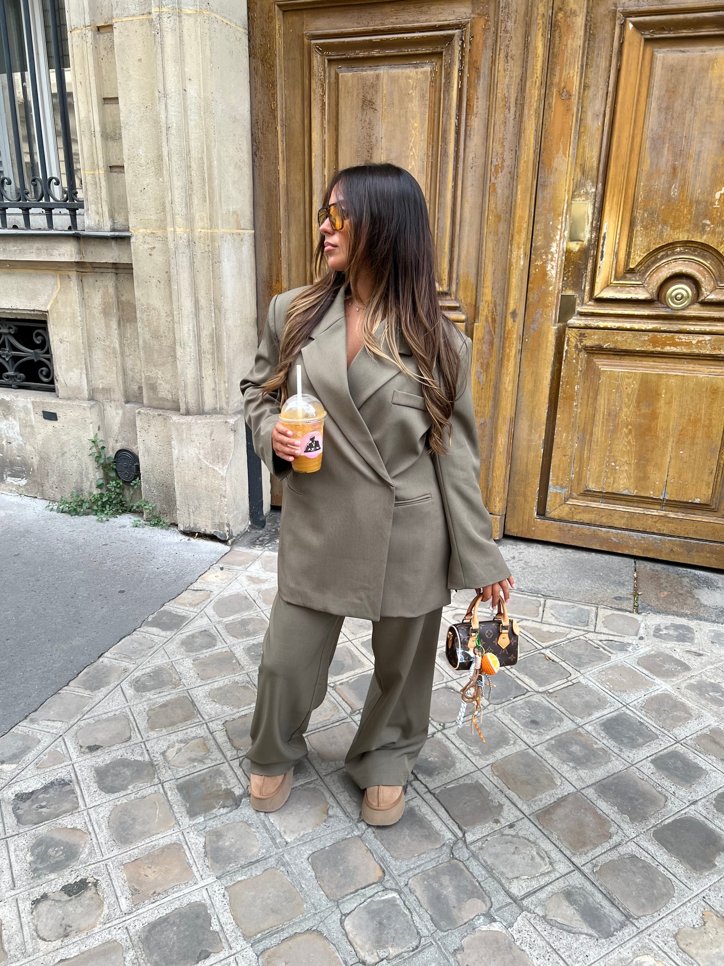 Ensemble blazer kaki