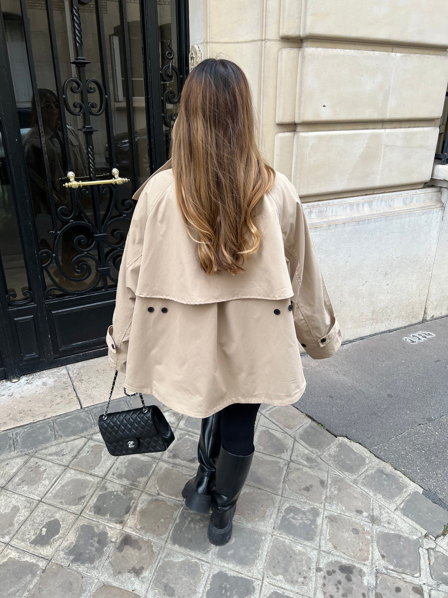 Mini trench beige
