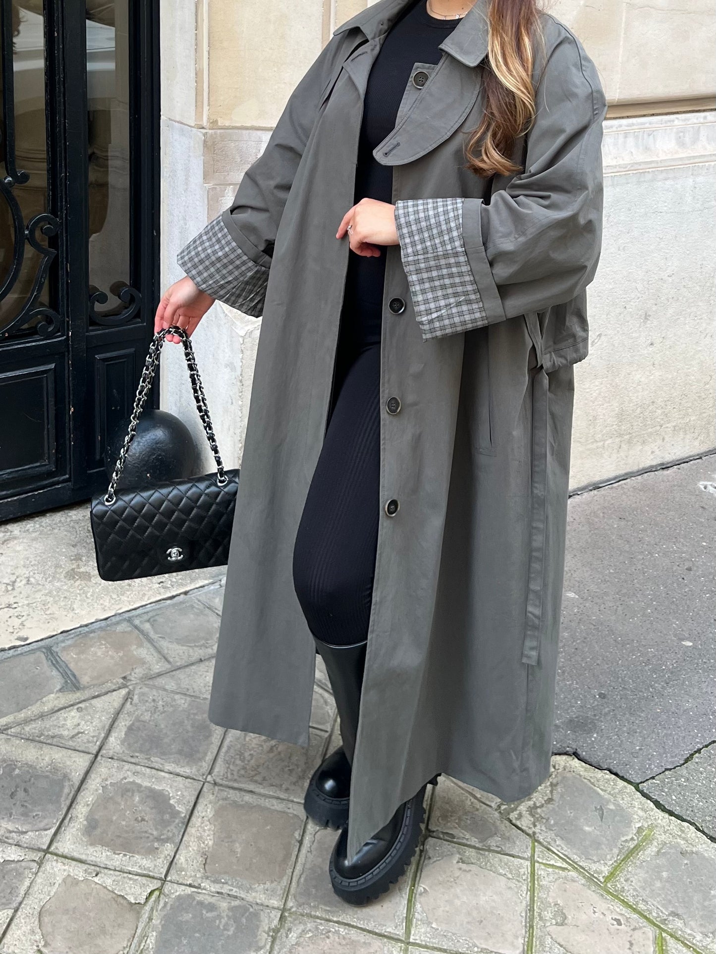 Veste oversize grise