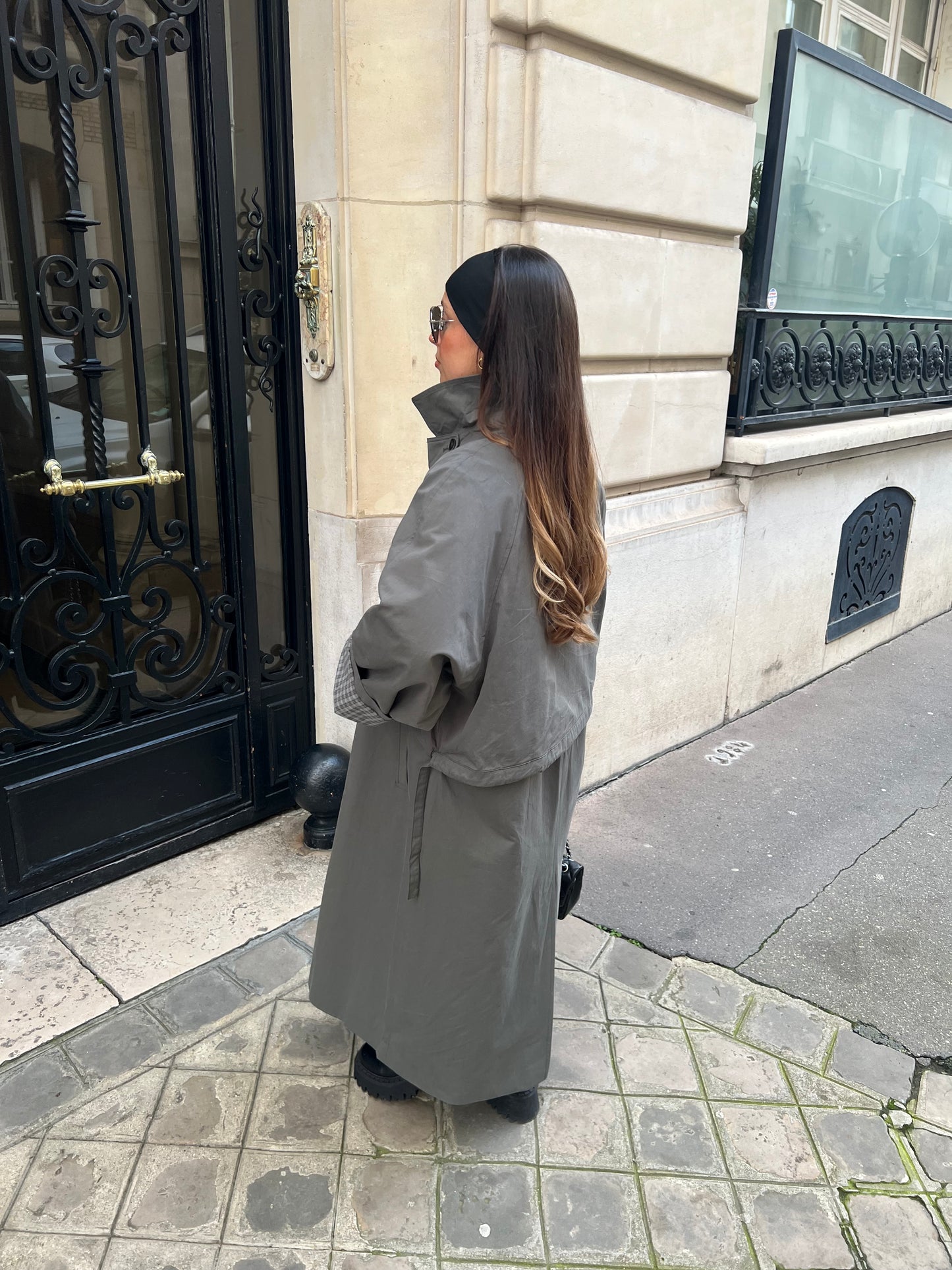 Veste oversize grise