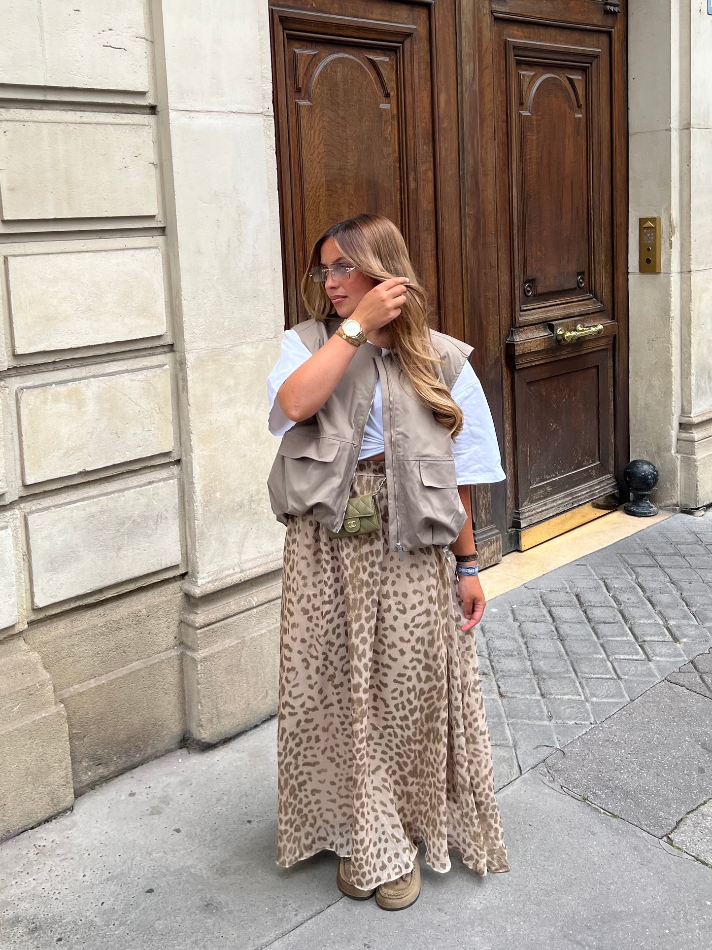Sleeveless safari jacket