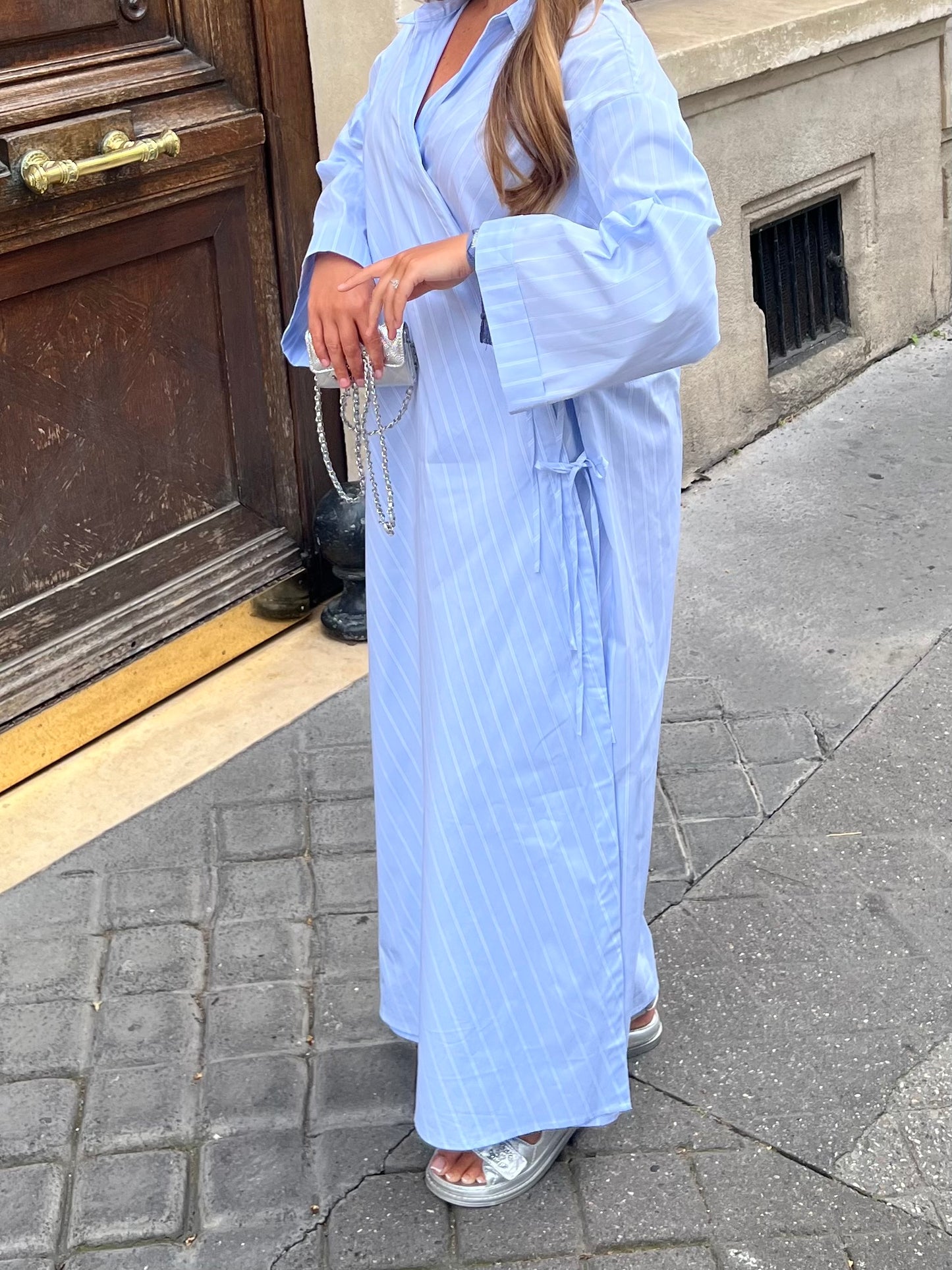 Robe kimono rayures