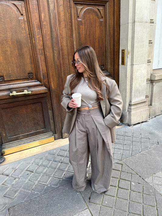 Pantalon à carreaux