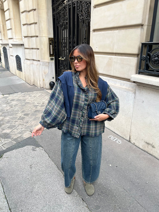 Chemise ample marine