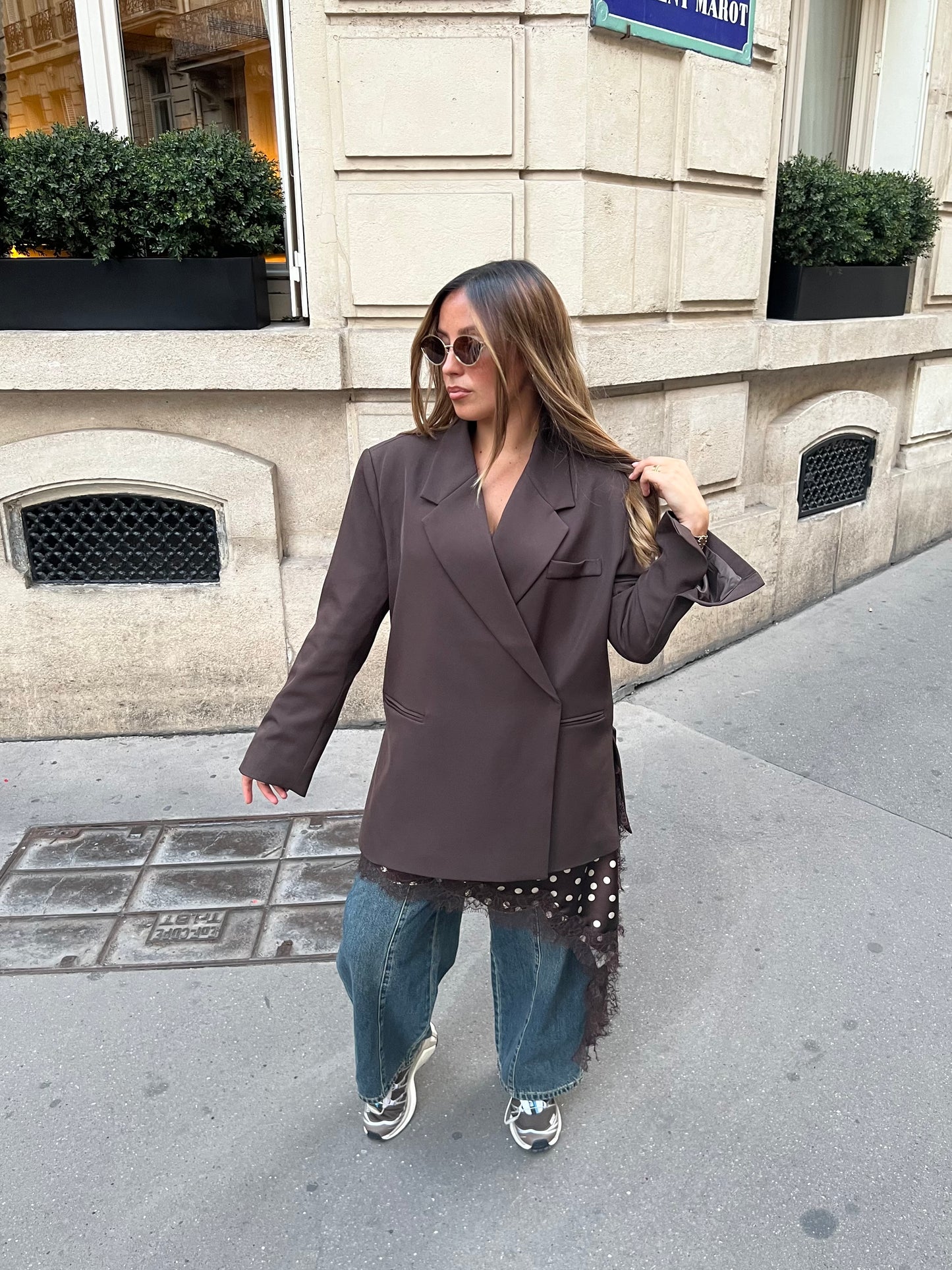 Blazer croisé chocolat