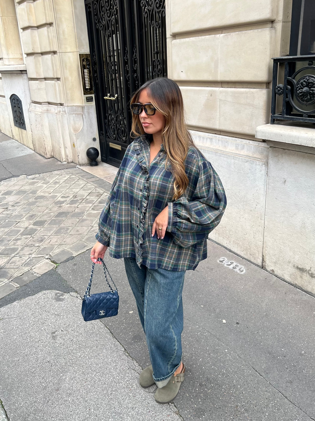 Chemise ample marine