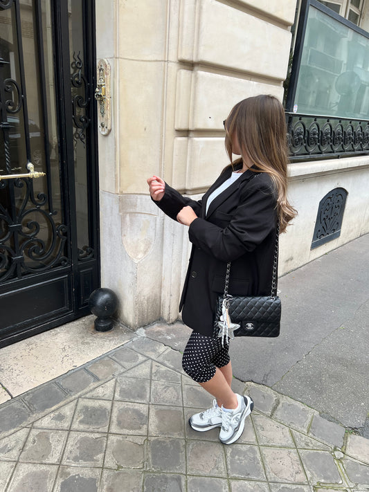 Legging capri pois noir