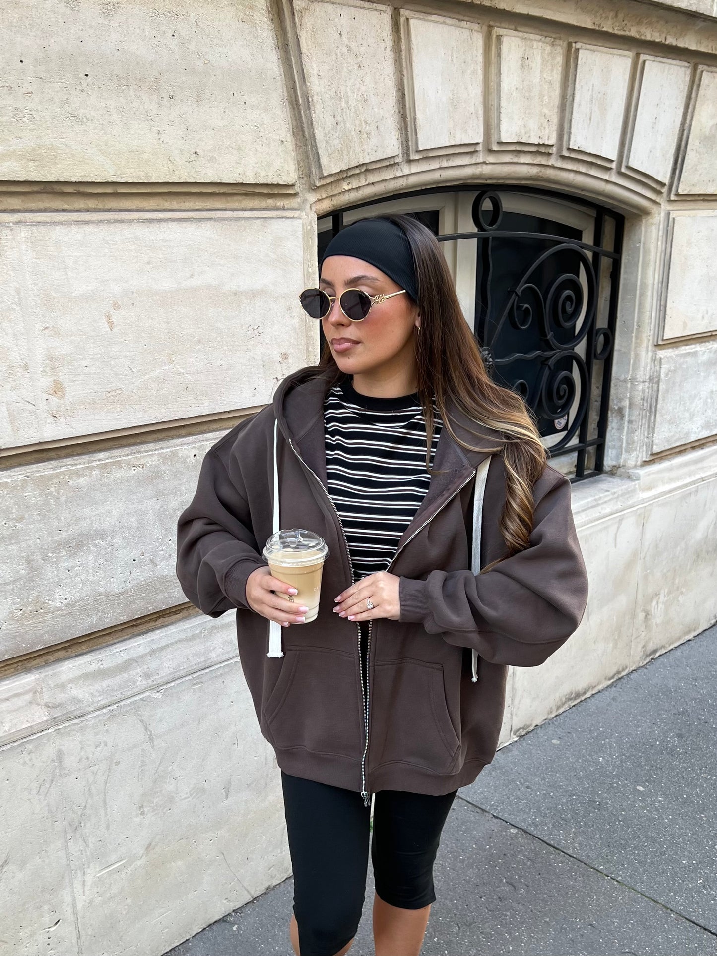 Sweat zippé oversize