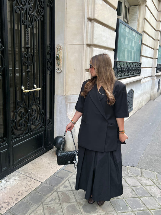 Blazer manches courtes noir