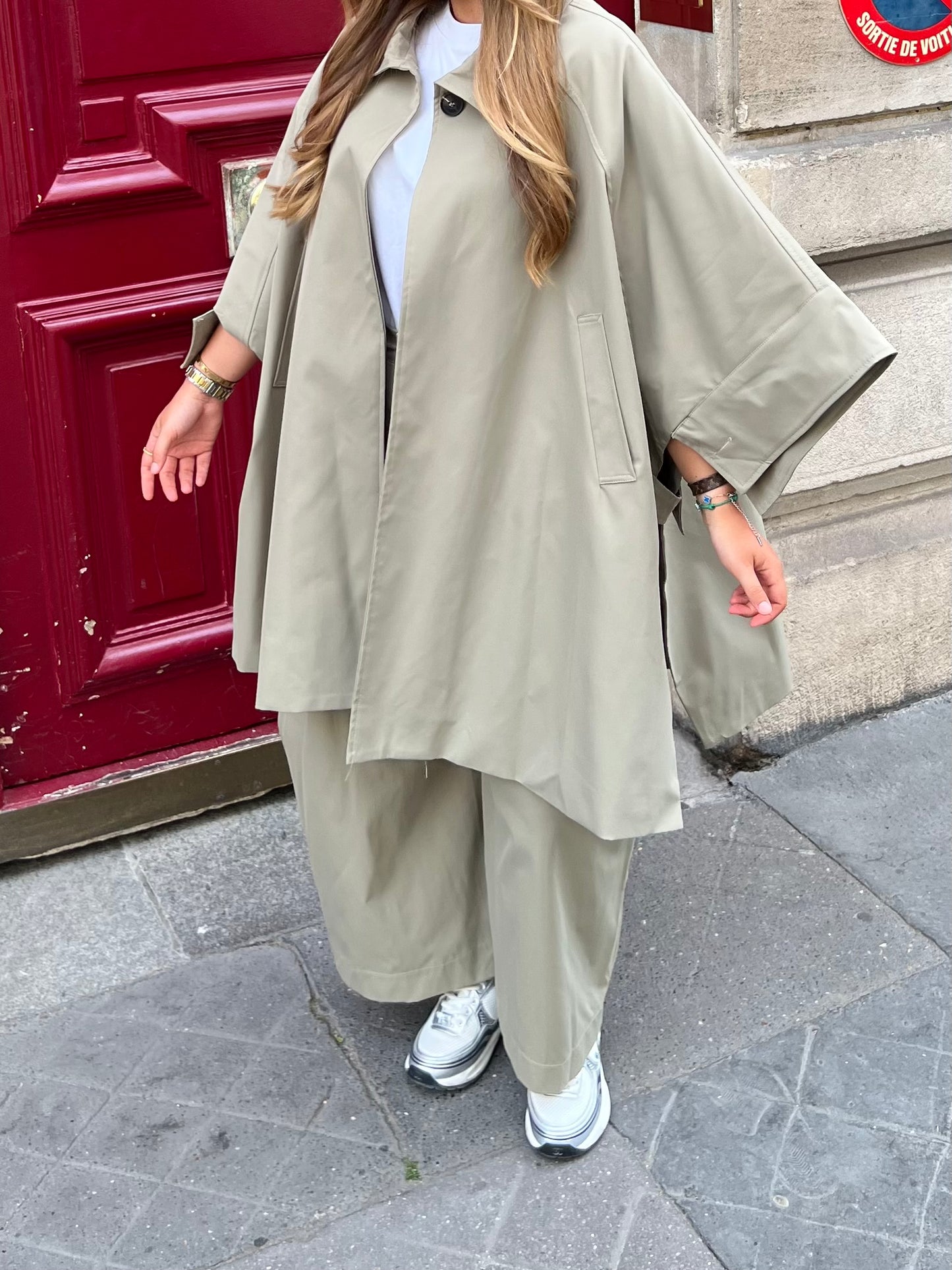 Cape oversize tilleul