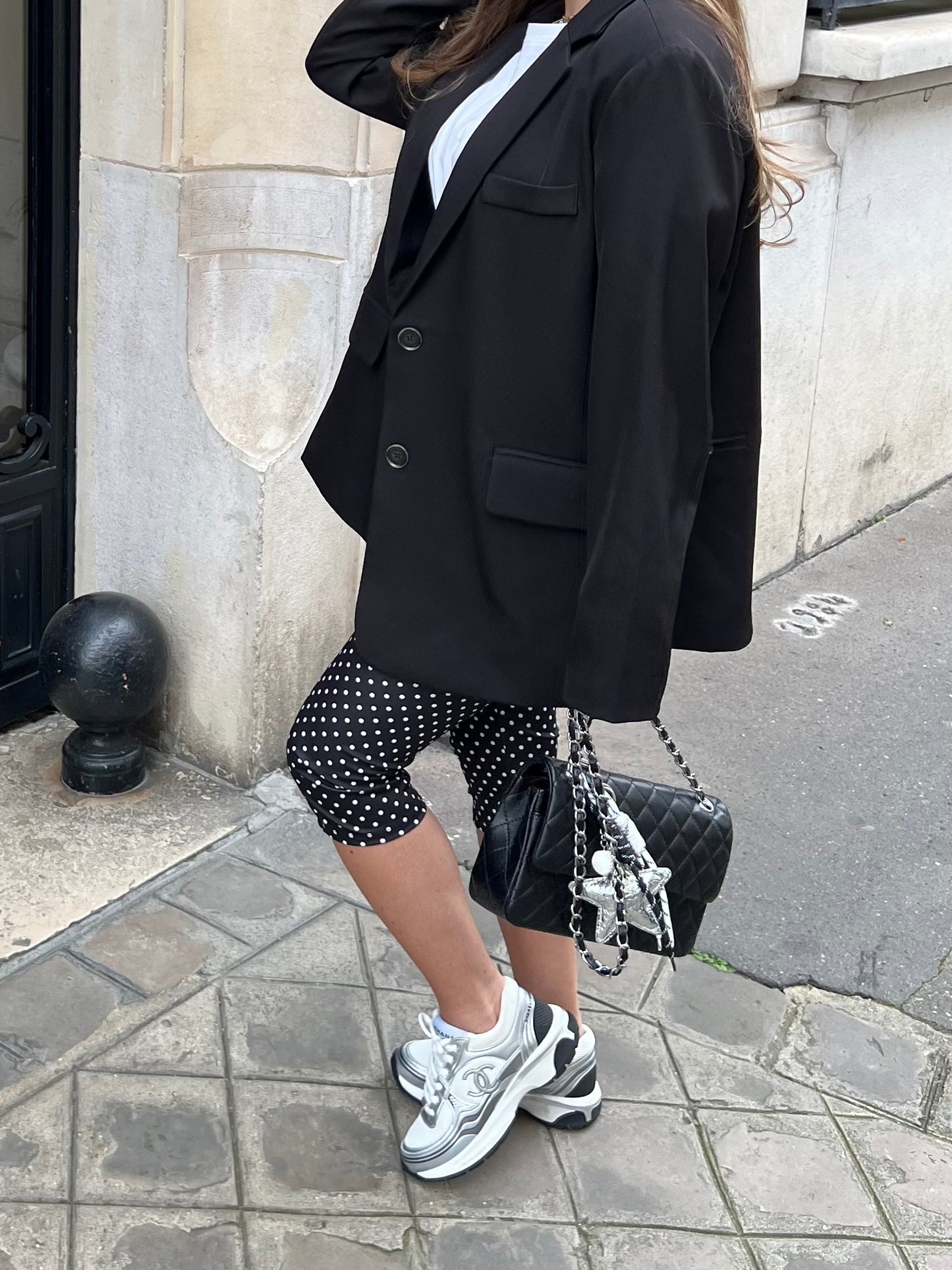 Legging capri pois noir