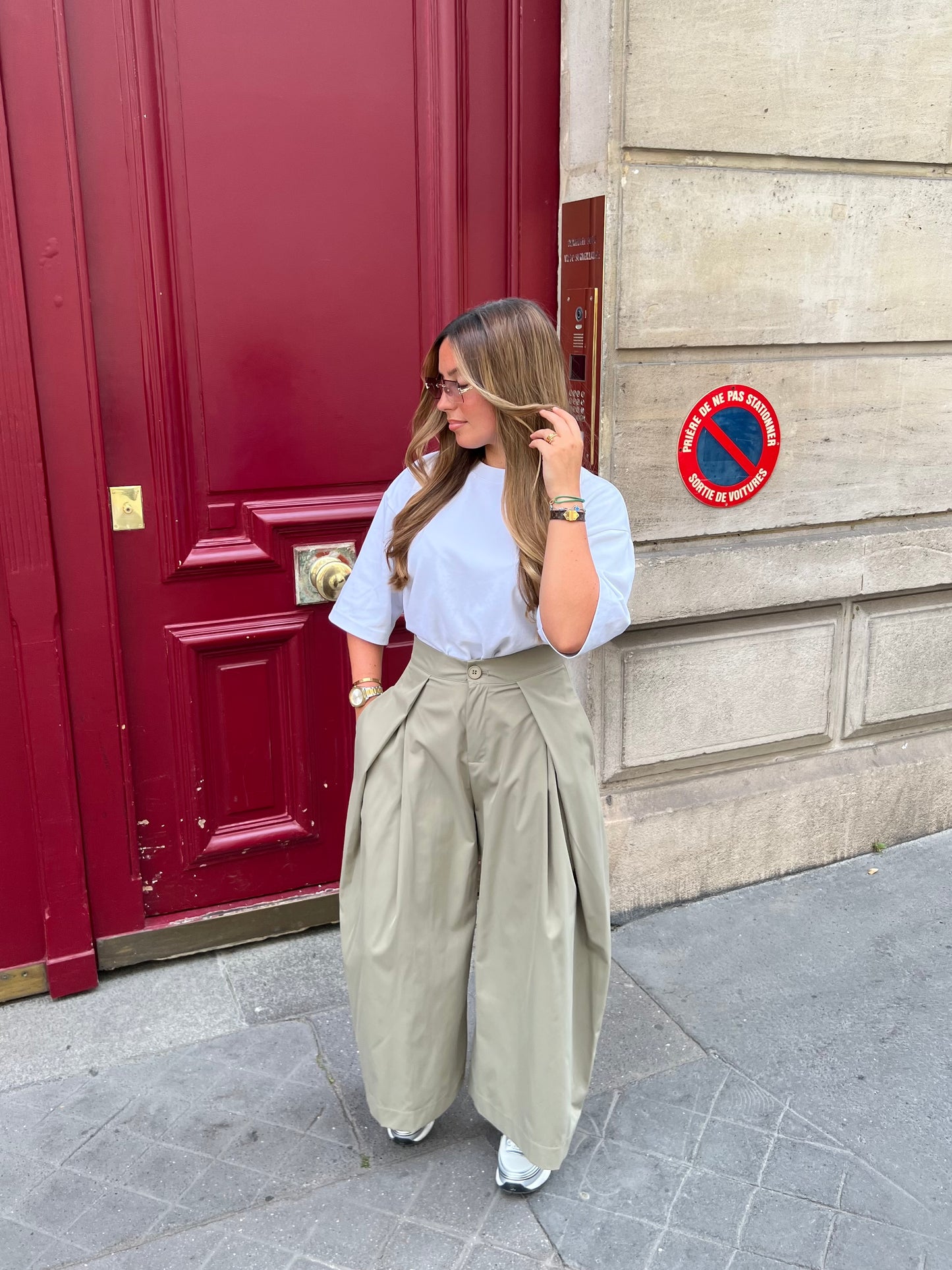 Pantalon ballon tilleul