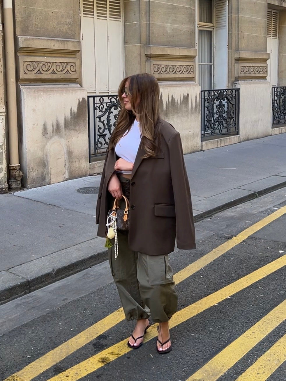 Blazer oversize marron