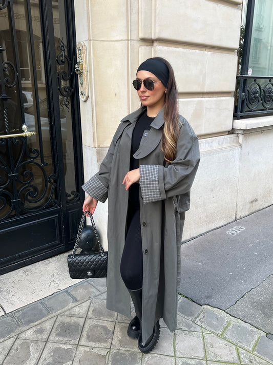 Veste oversize grise