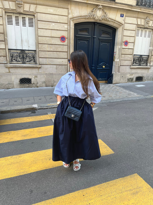 Jupe évasée marine