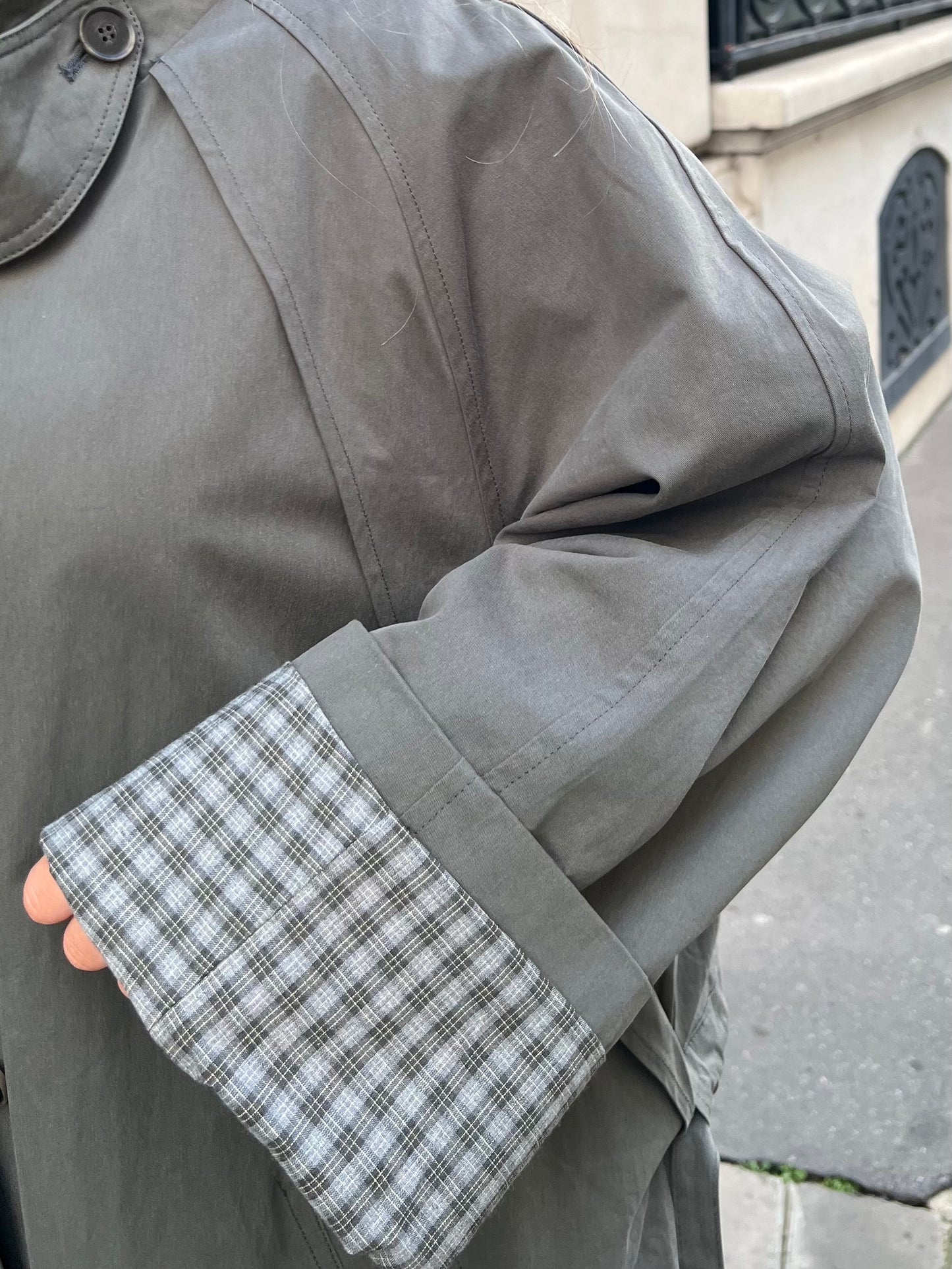 Veste oversize grise